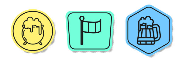 设线女巫坩埚国家爱尔兰国旗和图片下载