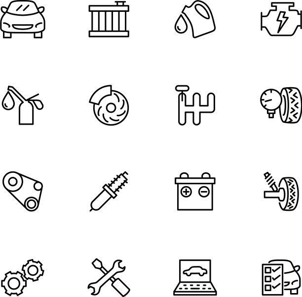 线图标设置相关的汽车修理和图片下载