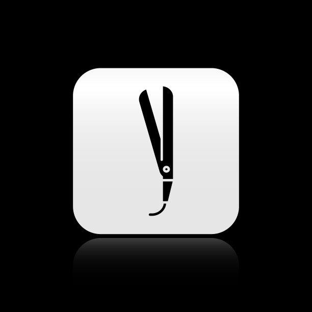 黑色卷发器的头发图标孤立在黑色图片下载