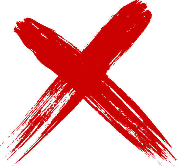 肮脏的垃圾手画的笔触交叉x图片下载