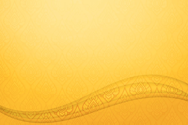泰国艺术曲线传统插图金色背景与复制空间图片下载