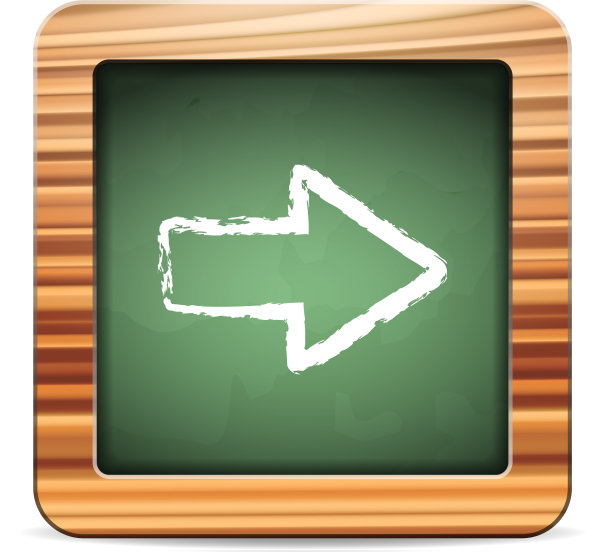 黑板上右箭头图片下载