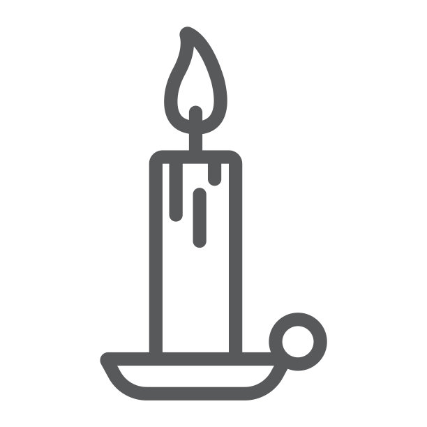 蜡烛线图标宗教和祈祷蜡标志图片下载