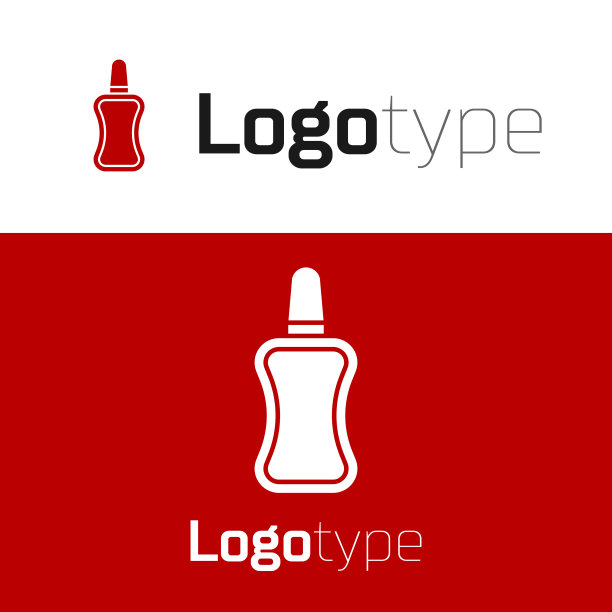 红色指甲油瓶图标孤立在白色图片下载