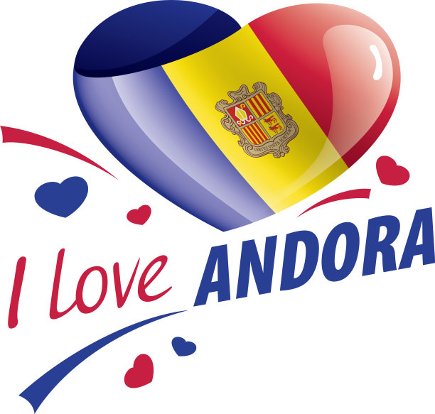 国旗呈安道尔形状图片下载