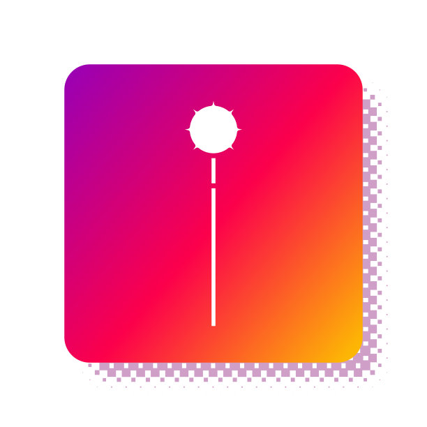 白色中世纪锁钉球图标孤立上图片下载