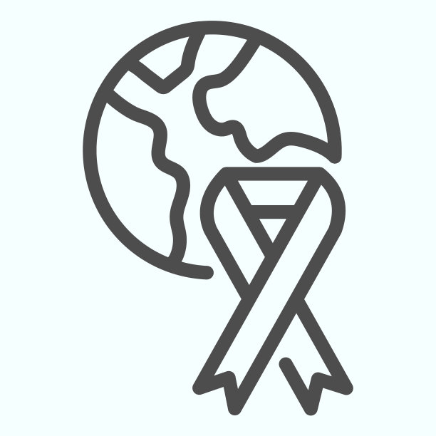 全球和慈善丝带线标志着世界艾滋病日图片下载