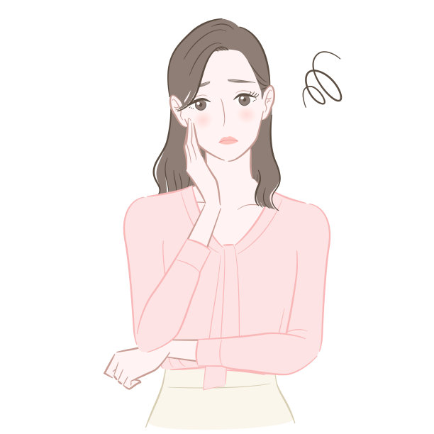 忧心忡忡的女人穿着办公室休闲装图片下载