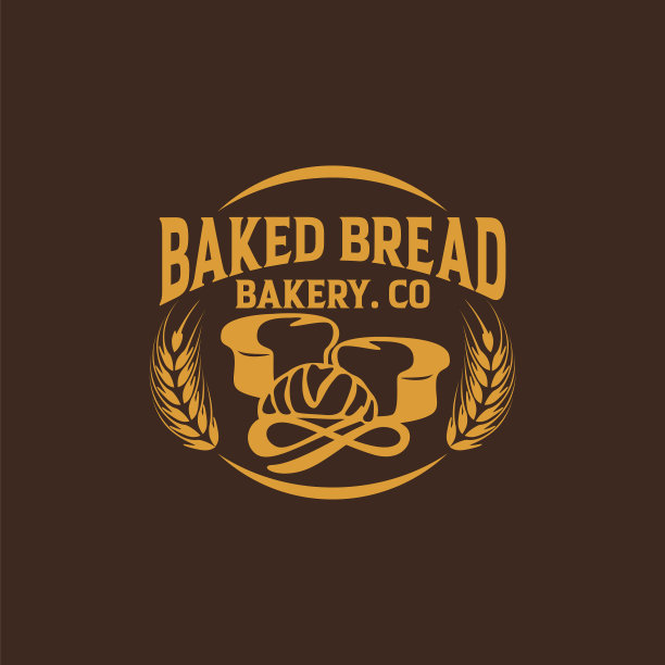 复古面包标志概念图片下载