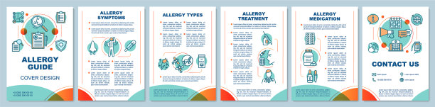 过敏指南手册模板布局症状图片下载