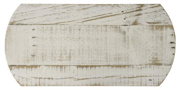 旧的，磨损的，风化的，老的，白色木面板标志抽象的背景与大量的木纹纹理，圆形边缘，孤立的白色，剪切路径包括。图片下载