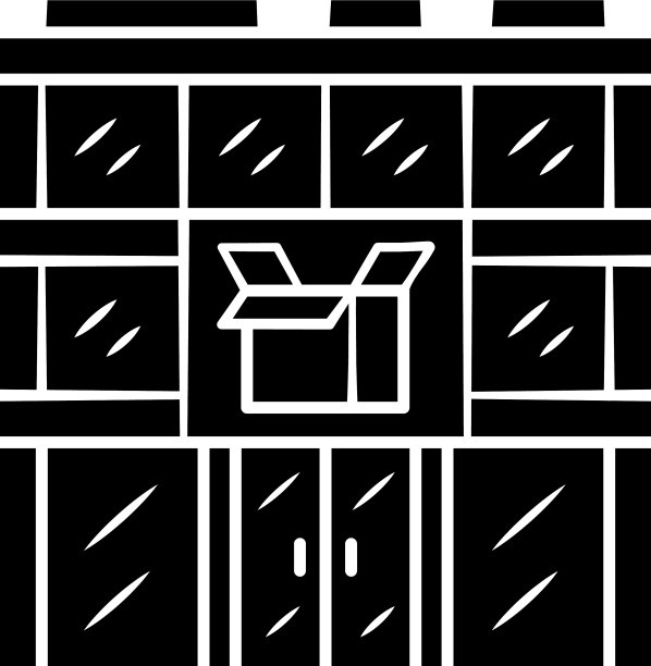 邮政大楼字形图标邮政仓库图片下载