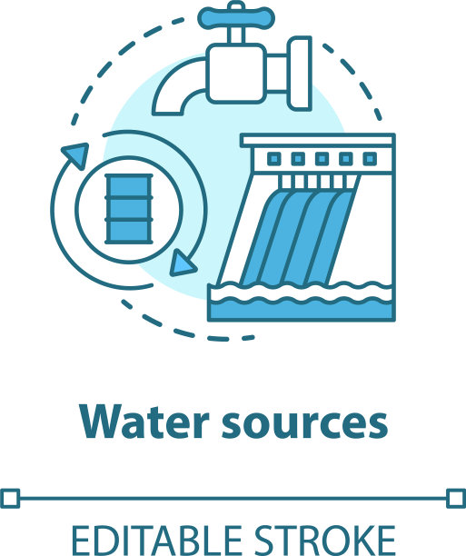 水源概念图标饮用水图片下载