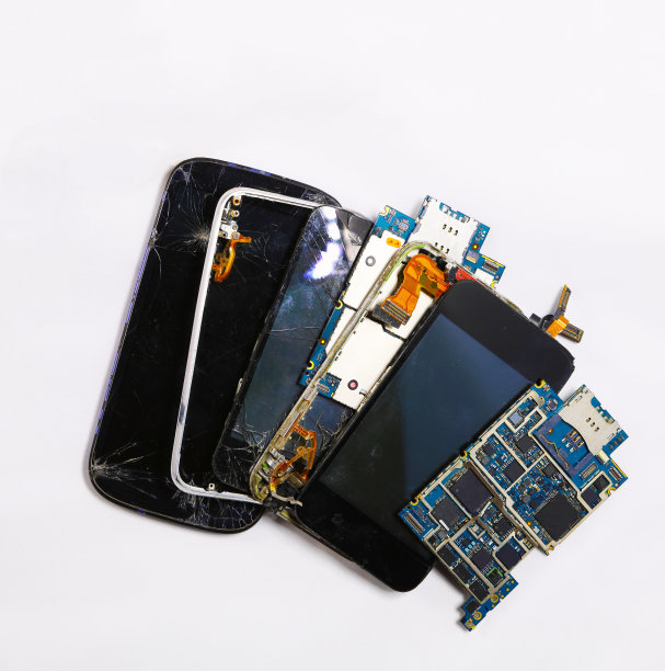 旧手机产生的电子废物图片下载