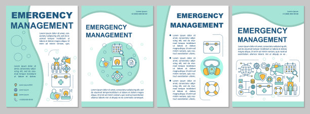 应急管理手册模板传单图片下载