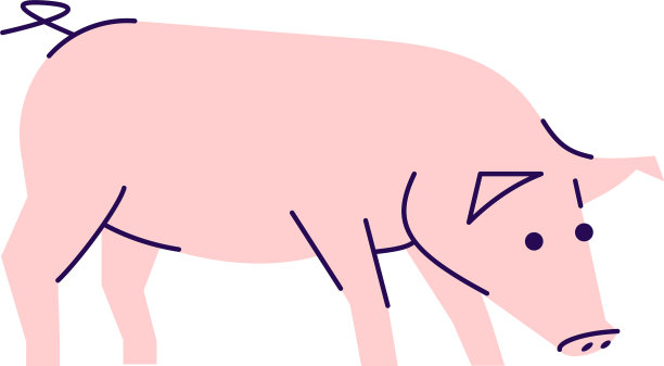猪侧观平养家畜家畜图片下载