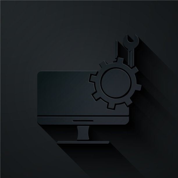 用螺丝刀和纸割电脑显示器图片下载