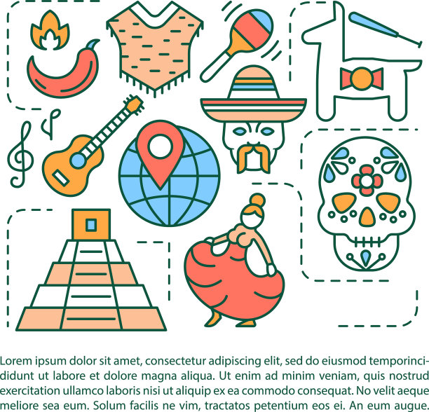 墨西哥文化文章页面模板旅游图片下载