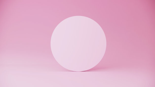 球体几何化妆品概念粉红色的背景3d渲染图片下载
