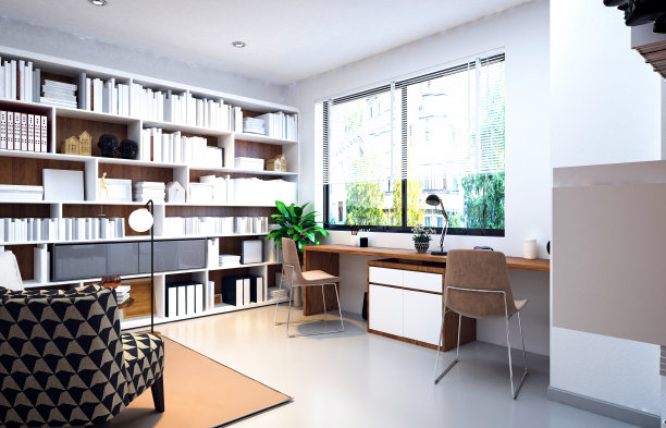 客厅的3D渲染图片下载