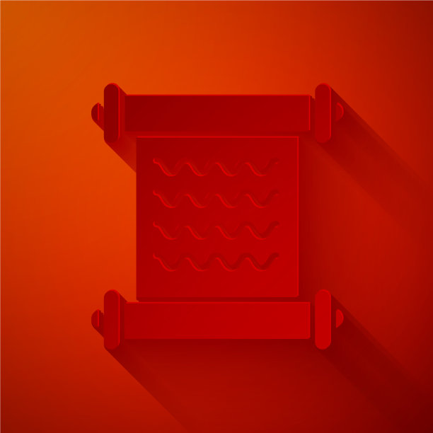 剪纸法令纸羊皮纸卷轴图标图片下载