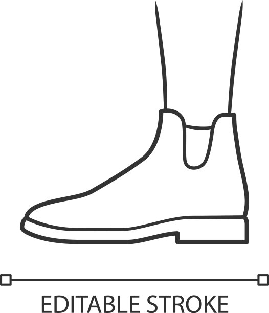女式线性踝靴标志切尔西时尚图片下载