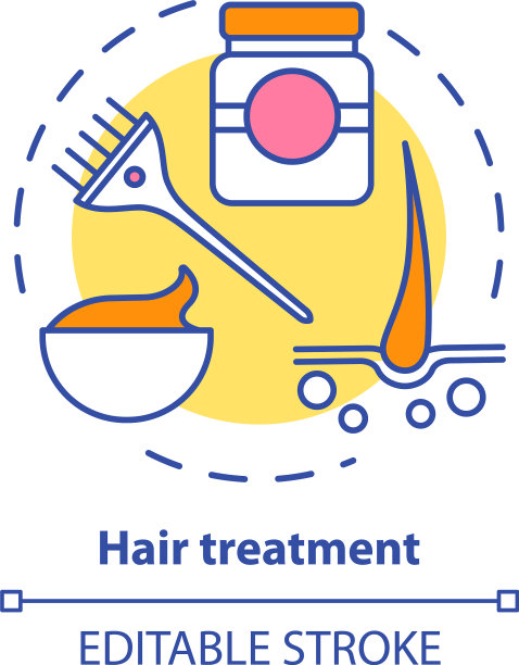 头发护理概念图标头发护理和图片下载