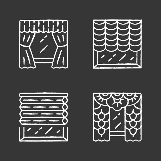 窗户百叶窗粉笔图标设置奥地利蜂窝图片下载