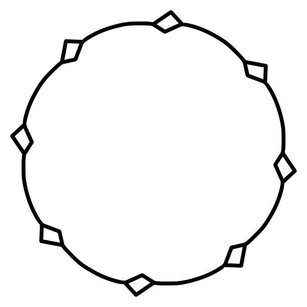 抽象涂鸦菱形框架。孤立在白色背景上。矢量插图。图片下载