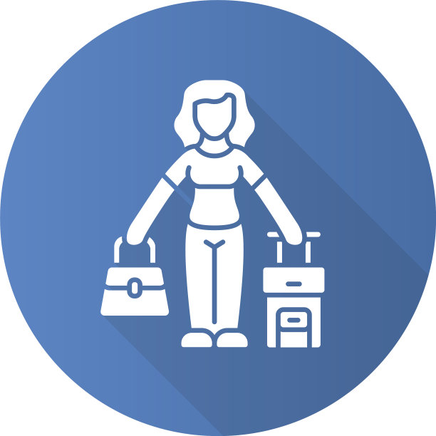 移民妇女蓝平设计长影子图片下载