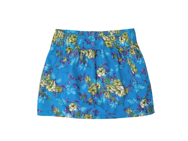 色彩鲜艳的时尚夏季碎花裙适合女性，少女，孤立于白色之上。时尚的夏天花裙子孤立在白色的背景图片下载