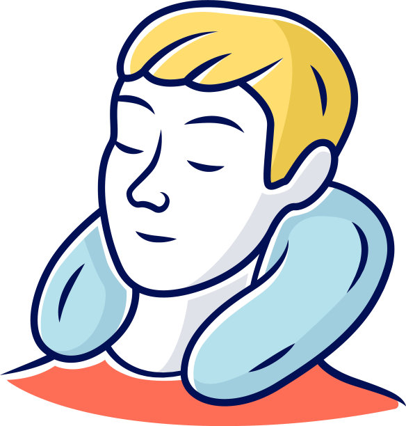 旅行颈枕颜色图标充气图片下载