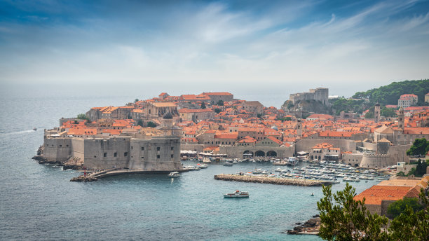 克罗地亚杜布罗夫尼克全景城图片下载