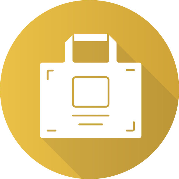 包装平面设计长阴影字形图标图片下载