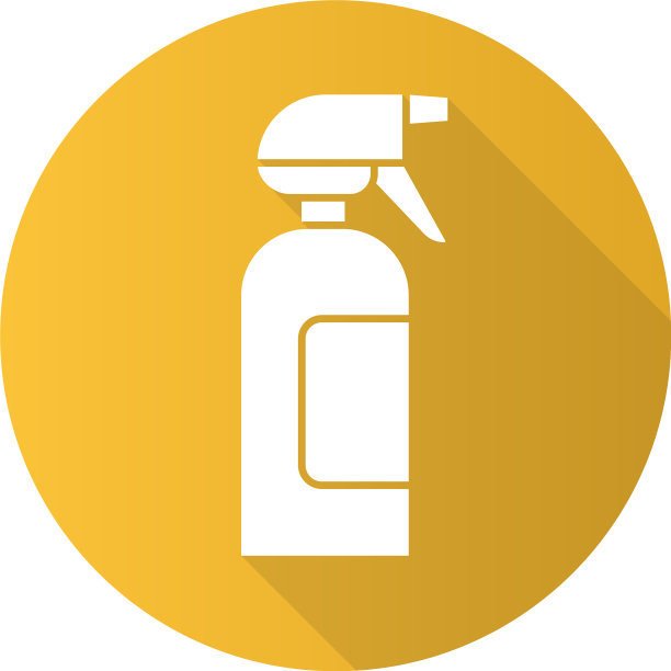 喷瓶平面设计长影字形图标图片下载