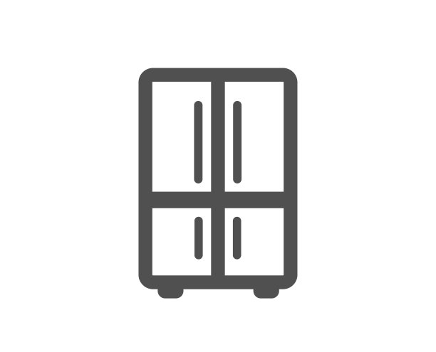 两院的冰箱图标。冰箱的迹象。向量图片下载