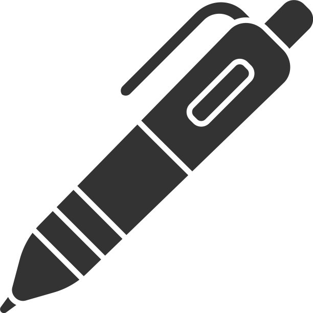 自动圆珠笔字形图标书写工具图片下载
