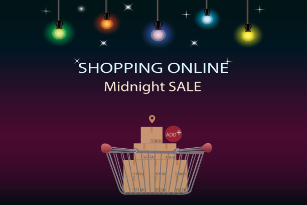 色彩矢量创意网上购物概念创意图片下载