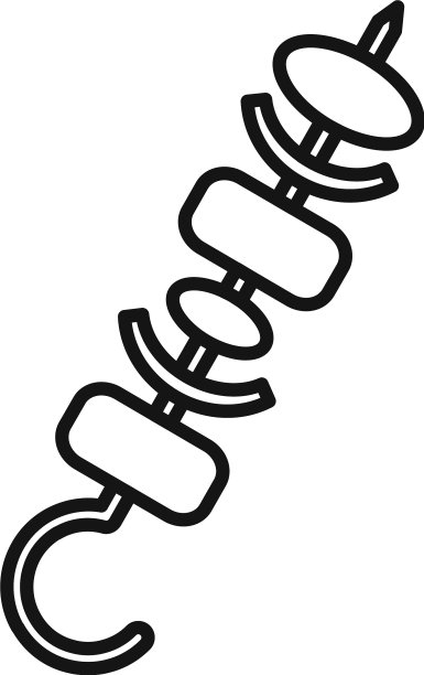 烤肉棒图标轮廓风格图片下载