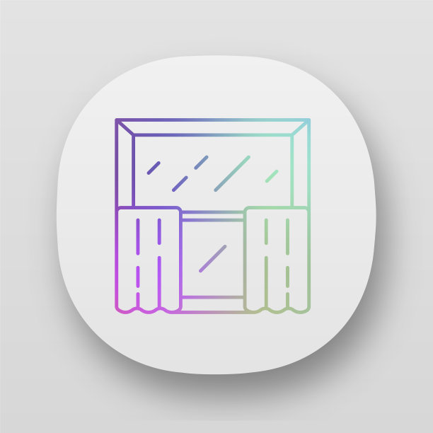 咖啡馆窗帘应用图标厨房装饰层图片下载