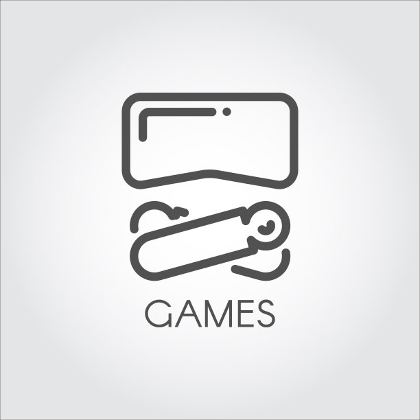 黑线图标新3D技术设备游戏虚拟现实图片下载