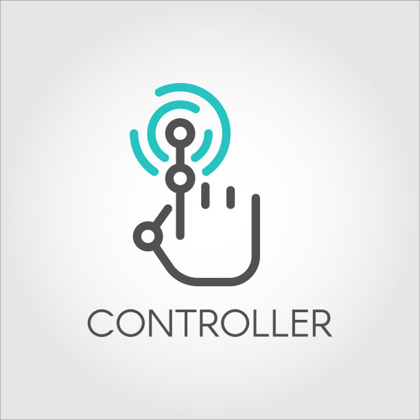 黑线图标新技术设备控制器游戏虚拟现实。图片下载