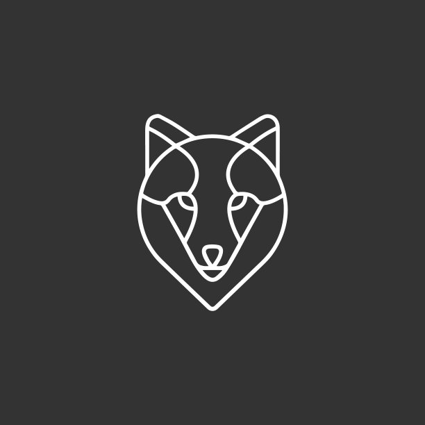 狼概念矢量插图图标标志。图片下载