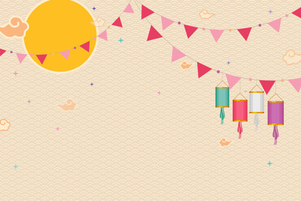 天空元宵节。中国模式的背景。海报和横幅设计。中国新年，元宵节。图片下载