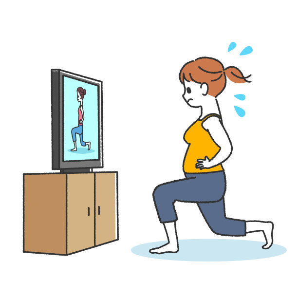 人们一边看电视一边锻炼图片下载