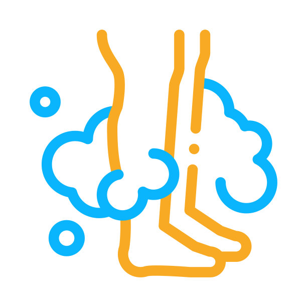 用肥皂泡沫图标矢量轮廓插图洗脚图片下载