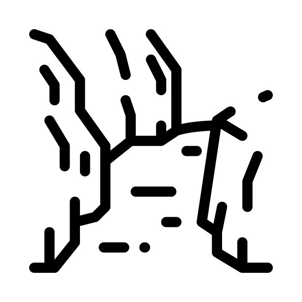 山路图标矢量轮廓插图图片下载