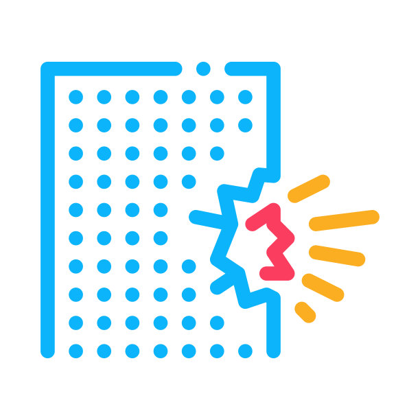 吹房子倒塌图标矢量轮廓插图图片下载