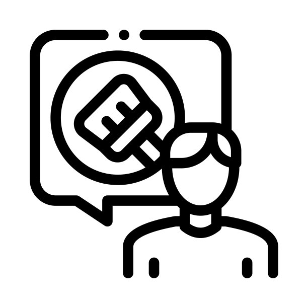 清洁地毯的想法，图标矢量轮廓插图图片下载