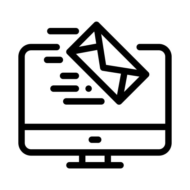 接收到计算机图标矢量轮廓图的信件图片下载